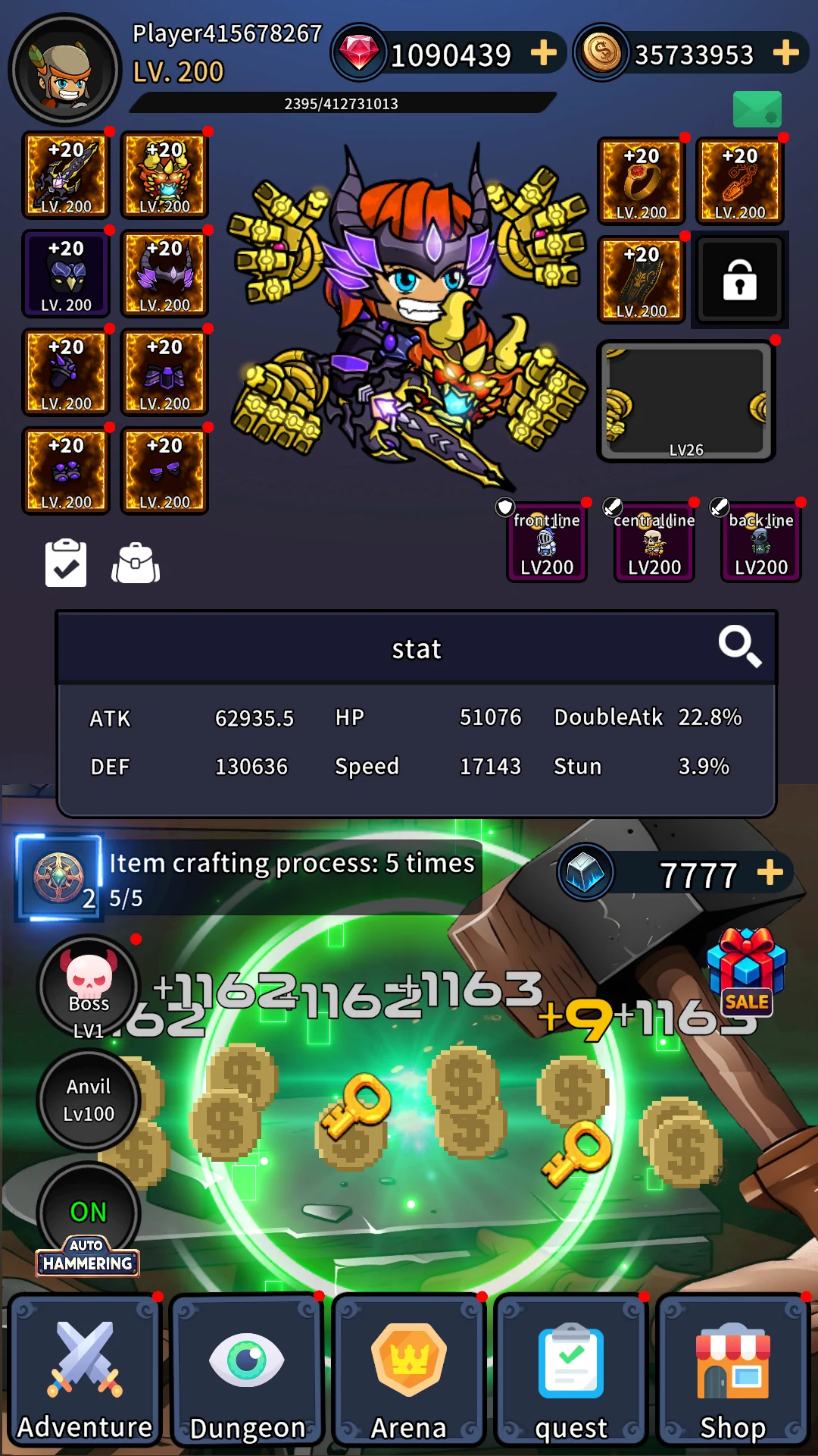 Hammer Of Fury: Idle AFK RPG screenshot
